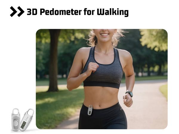 U-Trak 3D pedometer for walking can help you improve your fitness and maintain a healthy life