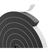 Bantie 1"×1" EVA Foam Strips with Adhesive Weather Stripping Tape Larger Foam Weather Stripping S...