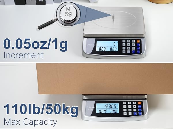 ATOGOU 110lb/50kg Large Digital Kitchen Scale