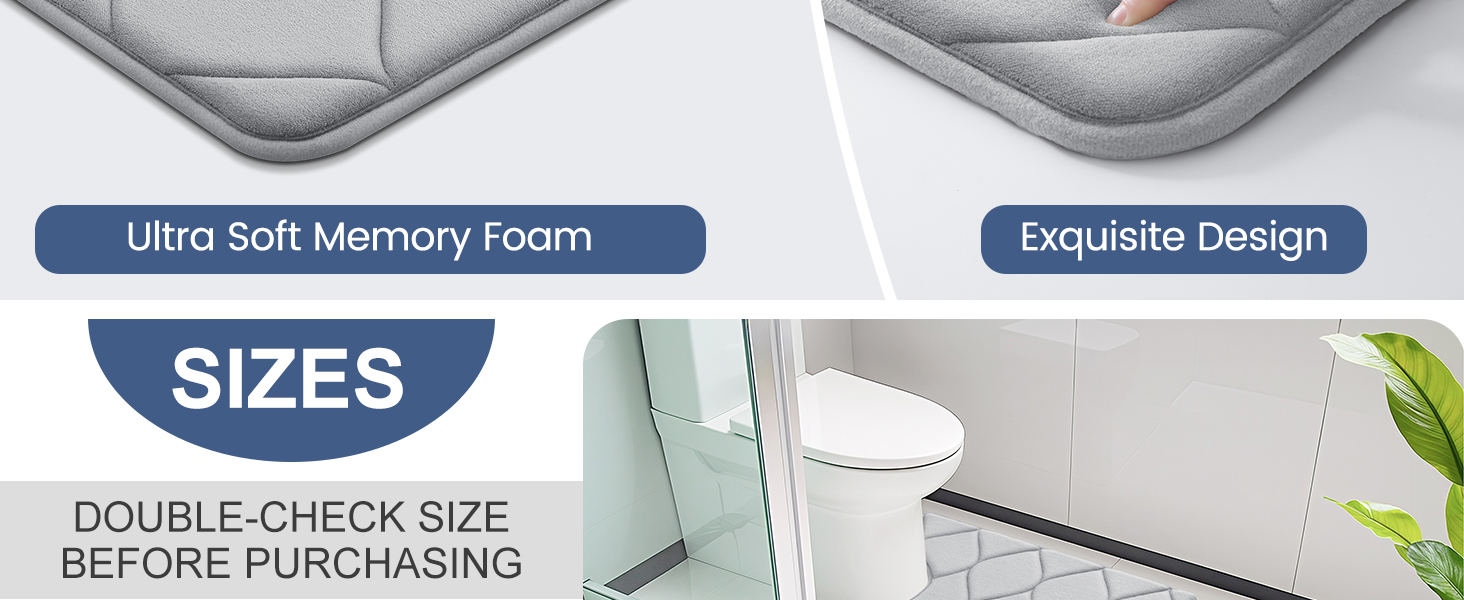 Ultra Soft Memory Foam Bath Mat