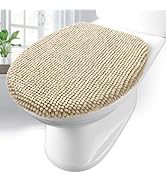 Arotive Soft Chenille Bathroom Toilet Lid Cover, Machine Washable Seat Covers, 17.5x15, Fits Most...