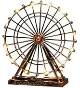 FAVOMOTO Ferris Wheel Model with Light Strip, Sky Wheel Ferris Decor Photo Prop Sky Landmark Buil...