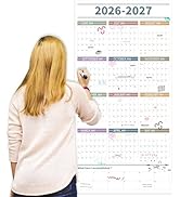 GuassLee Large Yearly Wall Calendar 2026-2027, Full Year Calendar One Page, Jun. 2026- May 2027, ...
