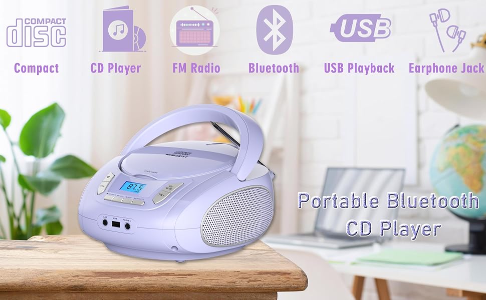 radio cd player purple
