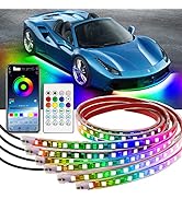 Neon Underglow Car Lights, 6PCs Dreamcolor Underglow Kit for Car with APP Control, 210 Color Mode...