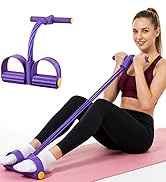 Multifunctional Pedal Resistance Band with Handle,4/6/8 Tubes for All Weights,Upgrade Heavy-Duty ...