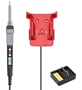 Portable Soldering Iron Adapter Compatible with Mil.waukee m18 18V Batteries, with Adjustable Tem...