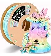 OVV3D Rainbow PLA Filament 1.75mm, Rainbow PLA 3D Printer Filament Multicolor Matte Color Change ...