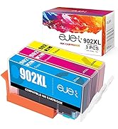ejet 902XL Compatible Ink Cartridge Replacement for HP 902 902XL Ink Cartridge(Newest Chip) Work ...