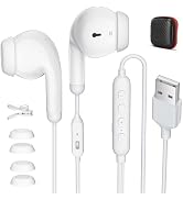 USB Headset with Mic/Mute for PC 7.5 Ft Cable, EQ Adjustable USB A Headphones for Computer, Wired...