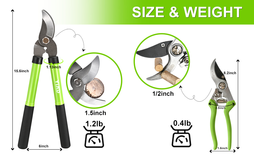 Tree Branch Cutter Loppers for Tree Trimmer Bypass Pruning Shears Garden Clippers Hand Shears Tool