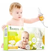Airmed's Vac Nasal Aspirator Baby. CLINICALLY Tested, Safe and Gentle. Baby Nose Sucker with 2 Su...