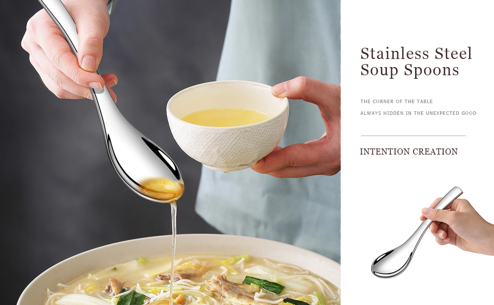 soup spoons stainless steel