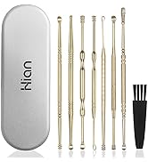 8 Pcs Ear Wax Removal Kit,Professional Double-Headed Ear Pick Earwax Removal Tools,316L Stainless...