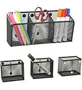 Neudeco Magnetic Pencil Holder, Locker Shelf Organizer, Metal Storage Basket for Whiteboard, Refr...