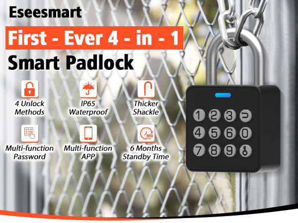 First-Ever 4-in-1 Unlocking Smart Padlock
