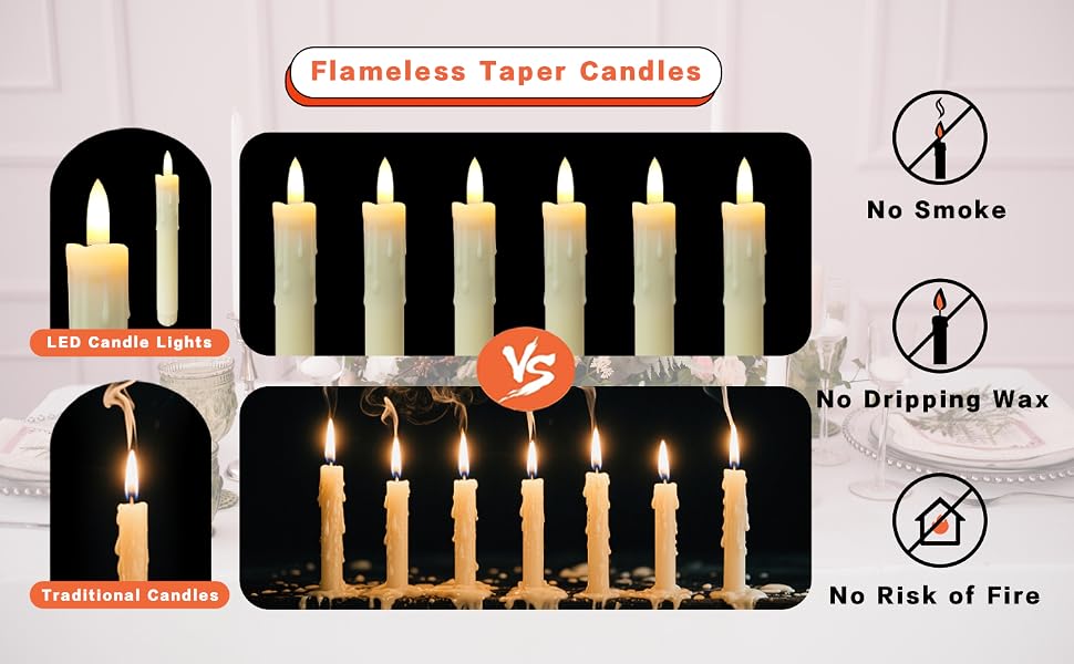 taper candles battery operated