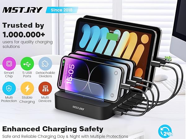 Black charging station