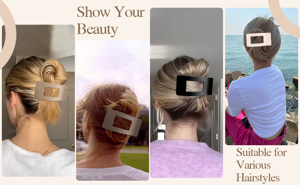 flat claw clips for women