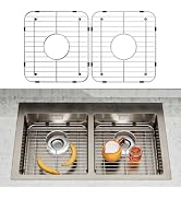 DPZM 2Pack Sink Protectors for Kitchen Sink, 13’’x11-5/8’’ Stainless Steel Sink Protector with Ce...