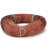 22 Gauge / 0.6mm Copper Wire 328Ft / 100M, Double Stranded Enameled Wire for Jewelry Making Brace...