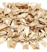 Gold Gift Wrap Bows - 50pcs Elegant Reusable Bows for Gift Wrapping, Party Decorations, Wedding D...
