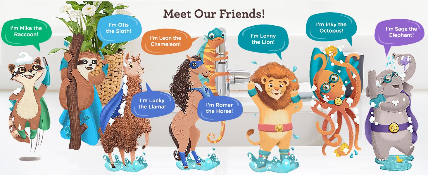 Meet Our Friends! Mike, Otis, Lucky, Leon, Romer, Lenny, Inky, and Sage