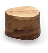 Ironwood Gourmet Double Layer Swivel Salt Cellar Box, Acacia Wood