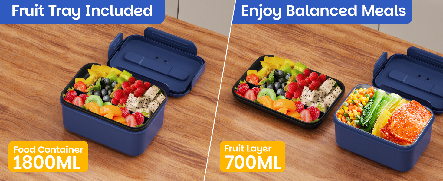 Large capacity cordless lunch box for men