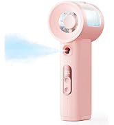 SWEETFULL Handheld Misting Fan Portable - 5000mAh Rechargeable Battery, Powerful Turbo Personal M...