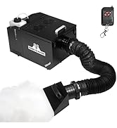 Low Lying Fog Machine with Tube, 1500W Water Based Ground Fog Machine with Wireless Remote, DMX 5...