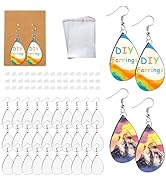 210 Pcs Sublimation Earring Blanks Bulk Teardrop Double Sides 70pcs MDF Sublimation Blank with 70...