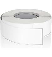 White Rectangle Stickers 3 x 1 Inch Color Coding Labels Vinyl Roll Self-Adhesive Waterproof Remov...