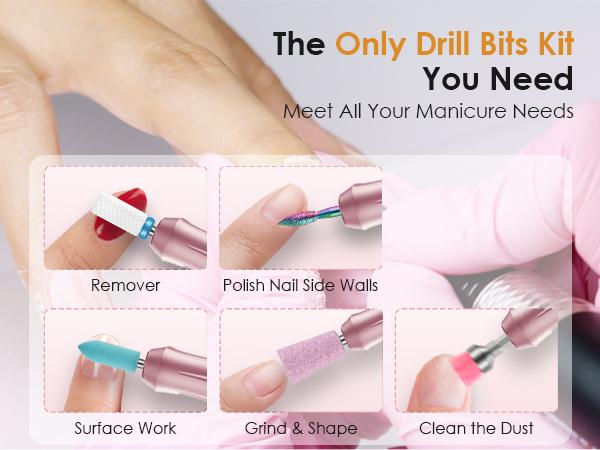 Professional Ceramic Safety Bits for Nail Drill