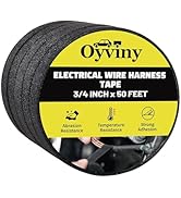Oyviny 5 Rolls Electrical Wiring Harness Tape 3/4 Inch x 50 FT Self-Adhesive Wire Harness Cloth T...