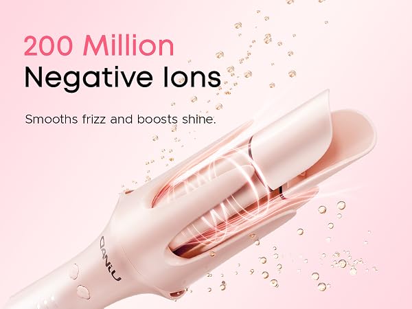 Close-up of an automatic curling iron