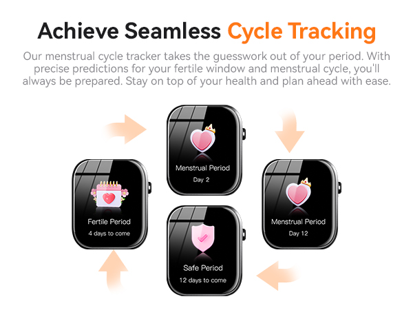Female Menstrual Cycle Tracker watch
