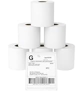 4x6 Thermal Labels Roll – 6 Rolls, 250 Labels/Roll – Shipping Labels 4x6, Perforated & Strong Adh...