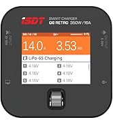 ISDT Q6 Retro 350W 16A DC Smart Pocket Charger, XT60 Battery Charger for 1-6S Life/LiPo/LiHV, Com...