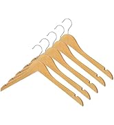 Whitmor Natural Wood Dress or Shirt Hangers (Set of 5)
