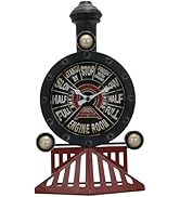 AOROTOE Vintage Wall Clock Train Gifts for Men Metal Steam Engine Steampunk Wall Decor Industrial...