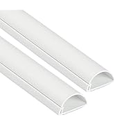 D-Line Half Round Cord Hider, Patented Cable Cover, Hide TV Wall Mount Wires, Raceway for Cords, ...