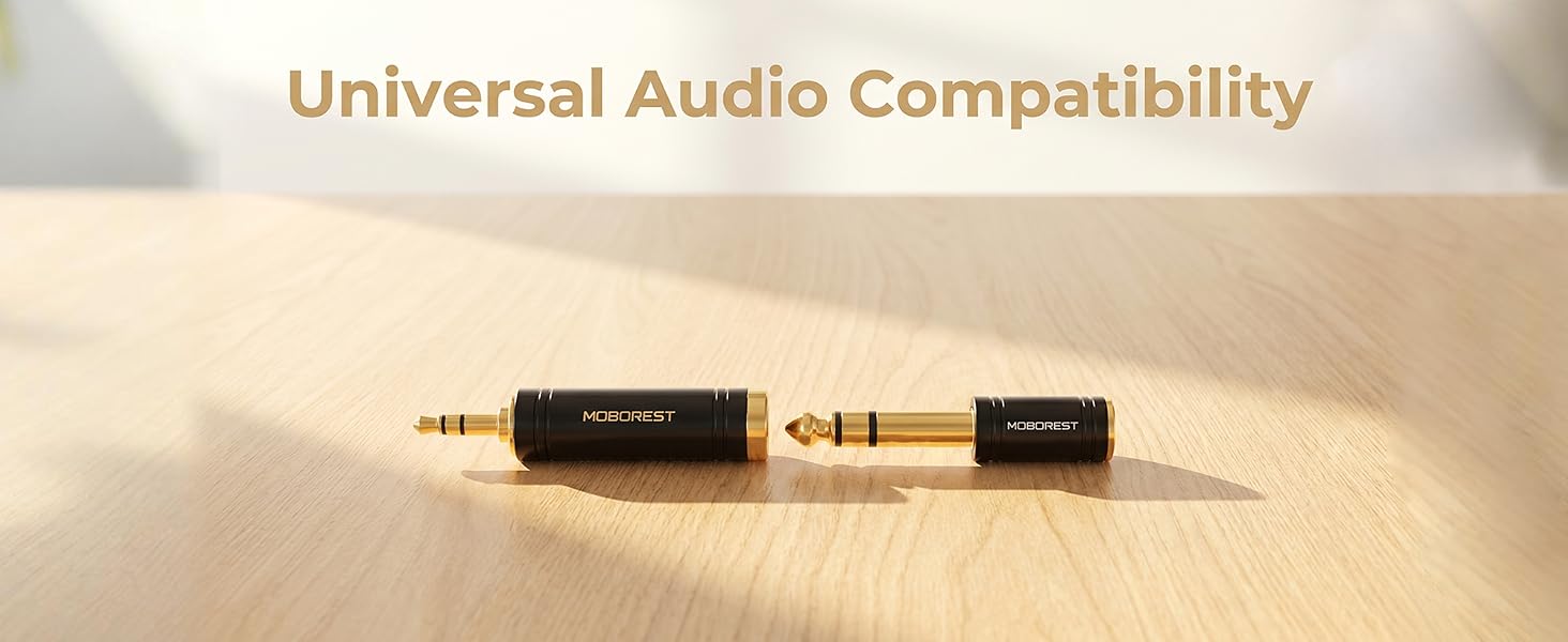 3.5mm to 1/4'' Stereo Audio Adapter, 3.5mm to 1/4'' (6.35mm) Headphone Adapter