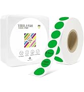 YOULAISHI 1/2 Inch Circle Dot Stickers 1000 PCS Green Color Coding Thermal Labels Dots Writable P...
