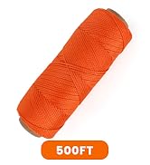 MERIANE Mason Line, 250 Ft #18 Braided Nylon String Twine, Premium String for for Masonry Jobs, C...