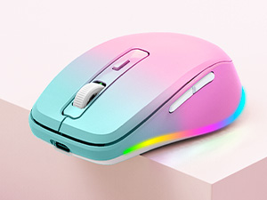 pink light up mouse