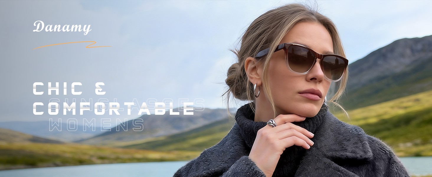 Sunglasses Womens Polarized Sunglasses for Women Trendy Designer Mirrored UV400 Protection