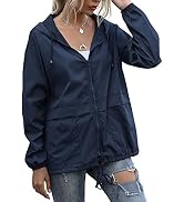 JMinger Women's Raincoats Lightweight Waterproof Windproof Adjustable Windbreaker Rain Jackets Ho...