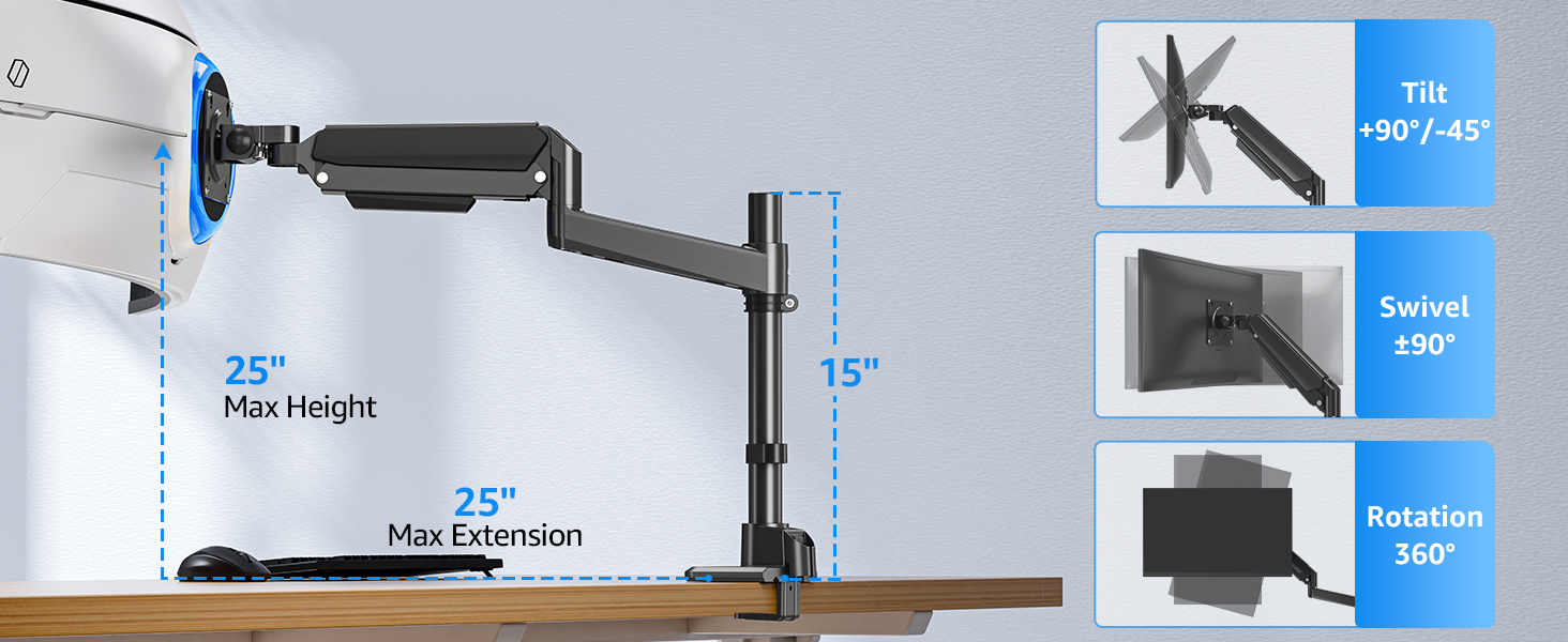 heavy duty monitor arm