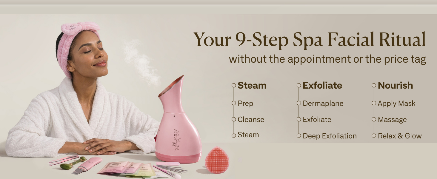 spa kit for women gift set, facial steamer for esthetician, birthday gifts for women, face care kit